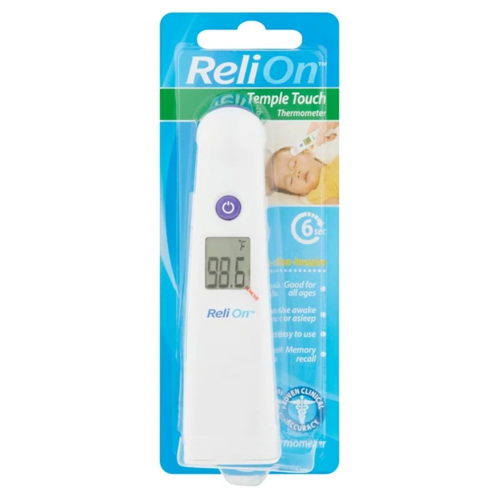 ReliOn Temple Touch R.A.T.E. Technology Non-Invasive Digital Baby Thermometer